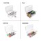 Divided Clear Plastic Organizer (10.75” x 6.5” x 3.7”) w/Hinged Lid, Stackable Storage Box for Tea Bags, Crafts, Office Supplies, Cosmetics, Jewelry, BPA-Free, Food Safe Pantry Container